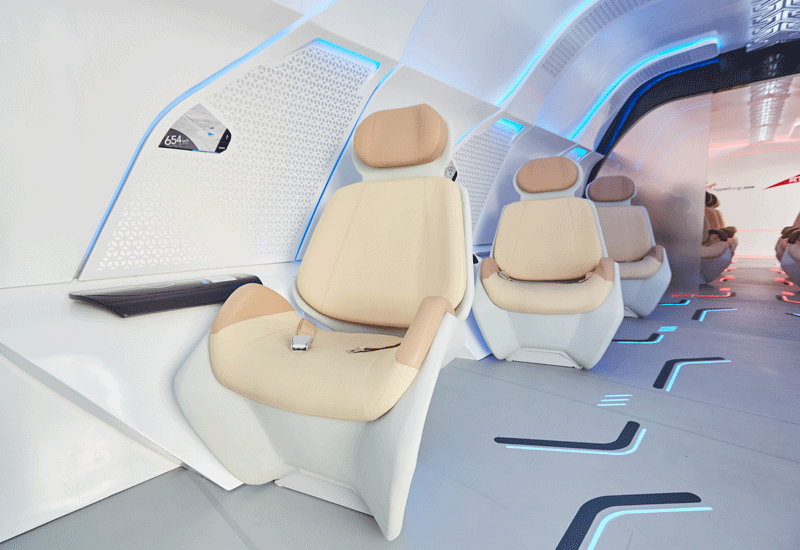 Hyperloop passenger pod interior concept